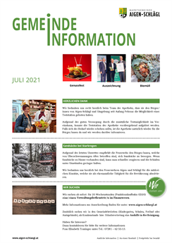 Gemeindeinformation Juli 2021
