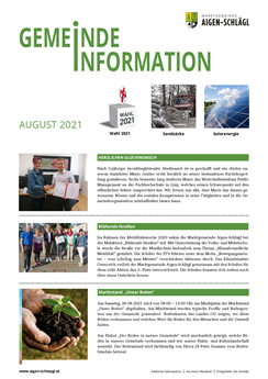 Gemeindeinformation August 2021