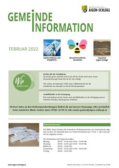 Gemeindeinformation Februar 2022
