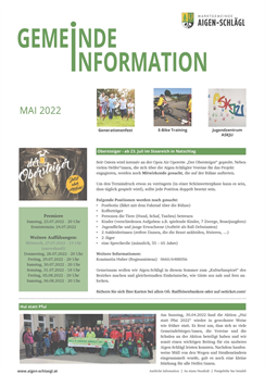 Gemeindeinformation Mai 2022