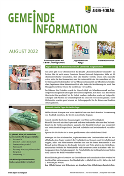 Gemeindeinformation August