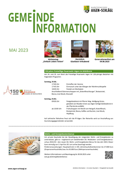 Gemeindeinformation Mai 2023