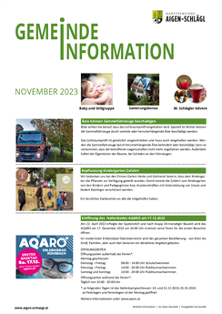 Gemeindeinformation November